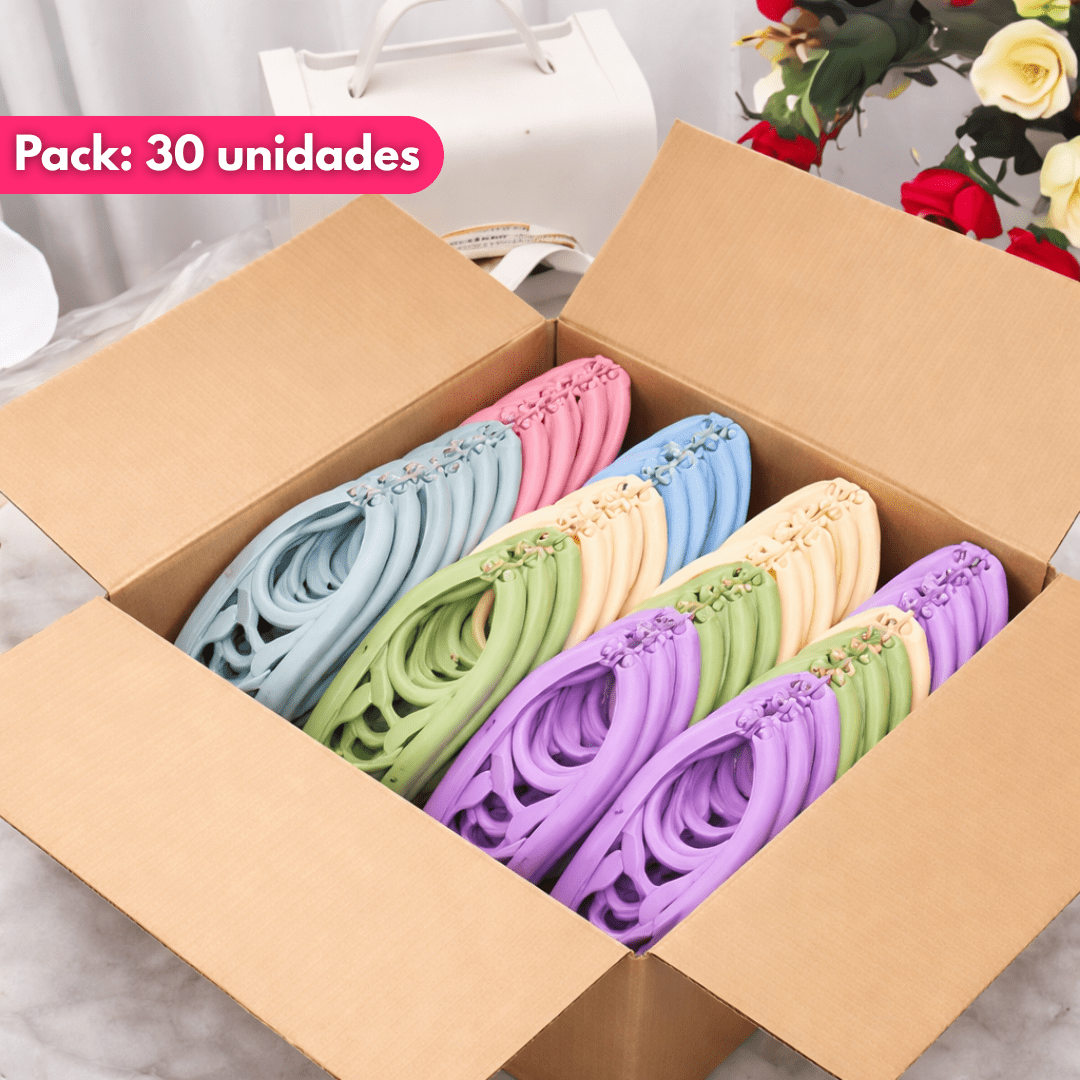 Pack 30 Perchas Plegables Compactas Ahorra Espacio Viaje Placard - Muy Moderna Uruguay