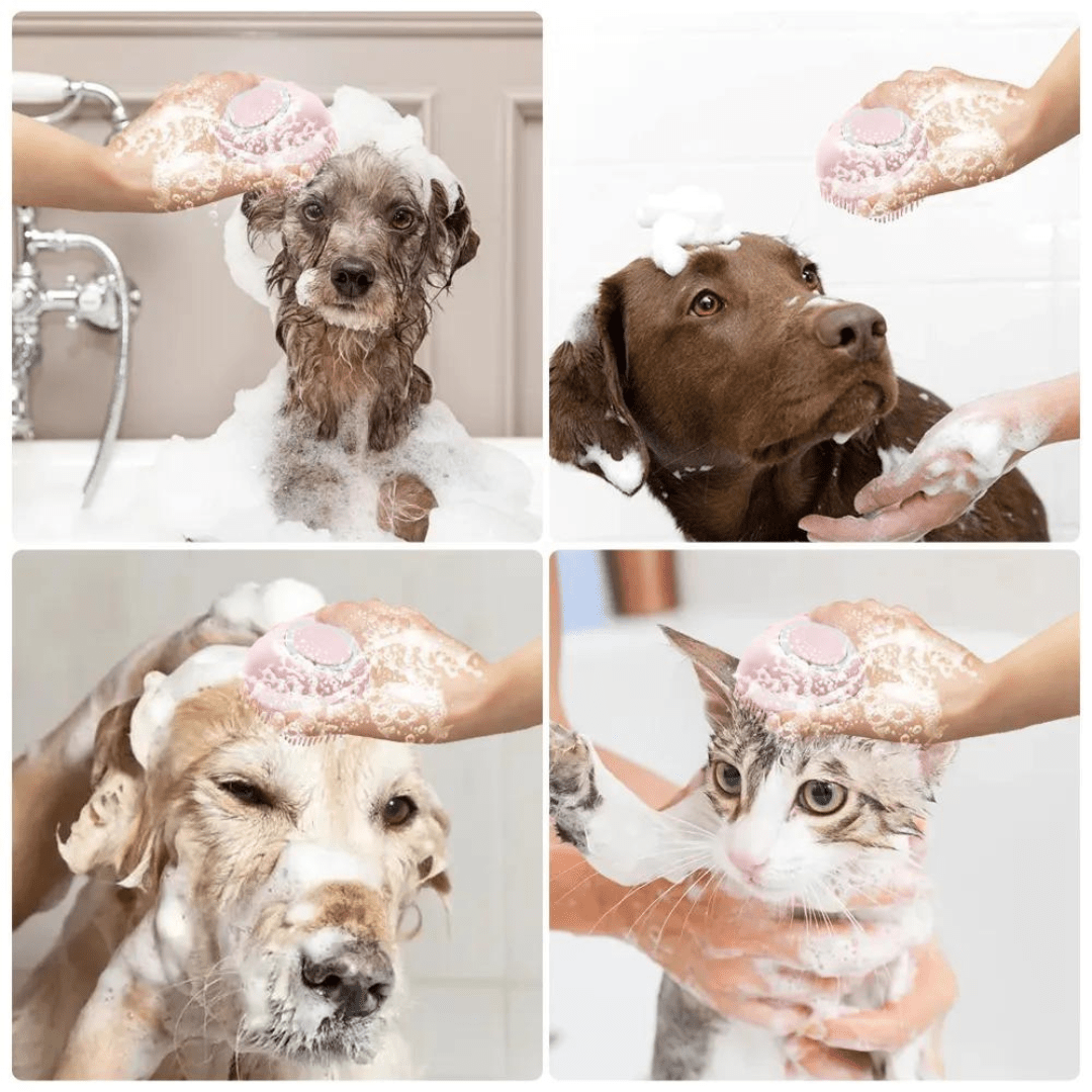 Cepillo para Bañar Mascotas con Dispensador de Jabón - Muy Moderna Uruguay