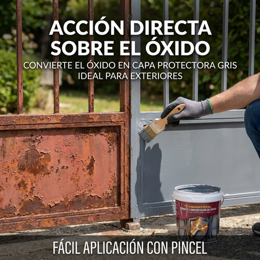 Esmalte Convertidor De Óxido Convertotal Pintura Antióxido 1 Litro