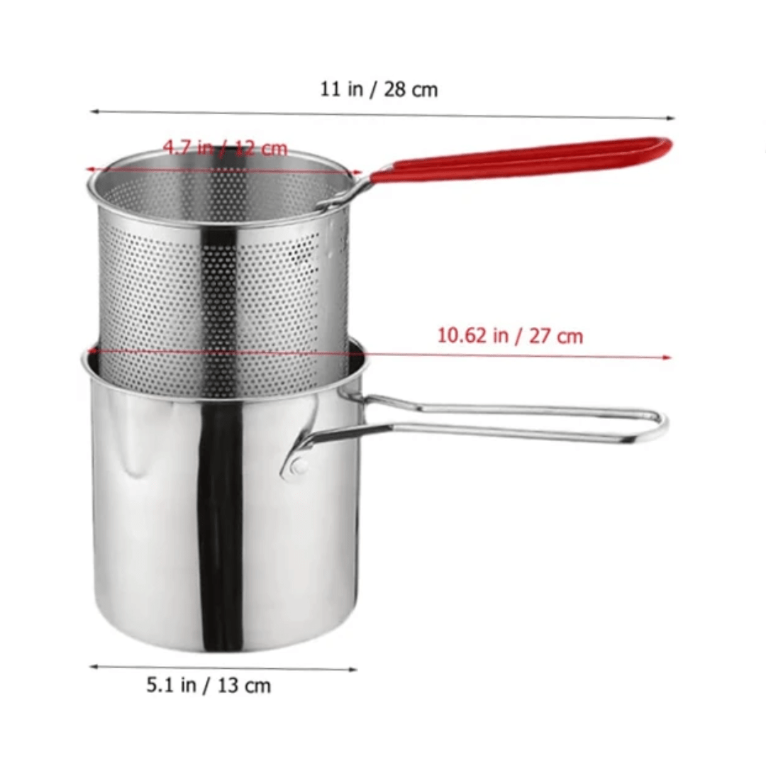 Mini Olla Freidora de Acero Inoxidable - Muy Moderna Uruguay