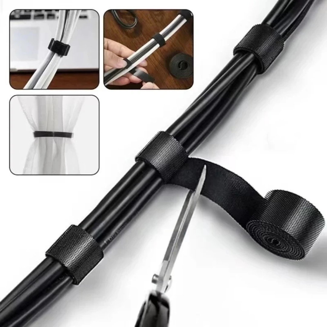 Cinta Autoadhesiva Con Velcro Organizadora De Cables 5m
