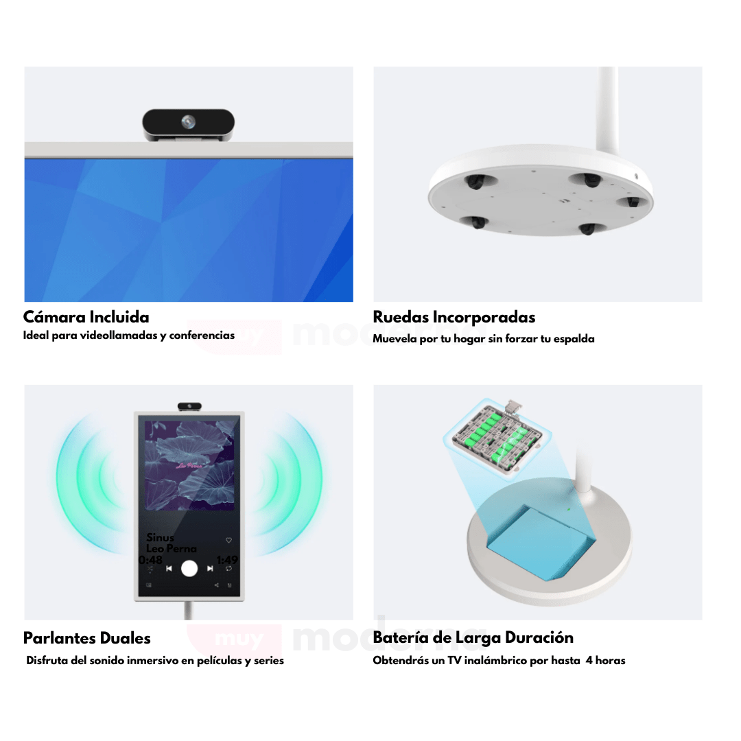 Pantalla Táctil Gigante Android TV con Tripode Portátil - Muy Moderna Uruguay