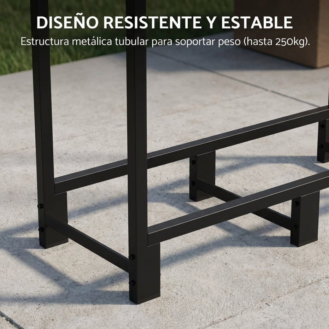 Leñero Organizador de Leña para Hogar y Patio