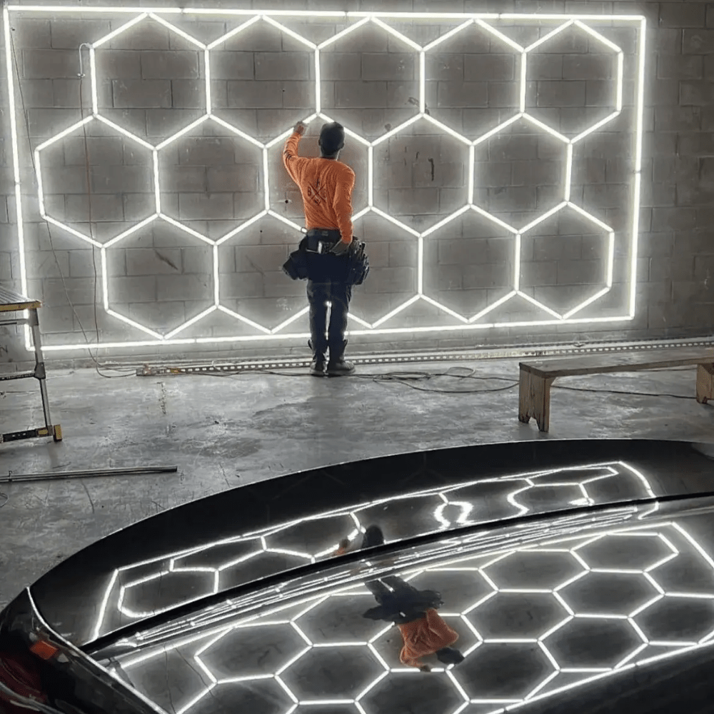 Panel Luz LED Hexagonal Detailing - Muy Moderna Uruguay