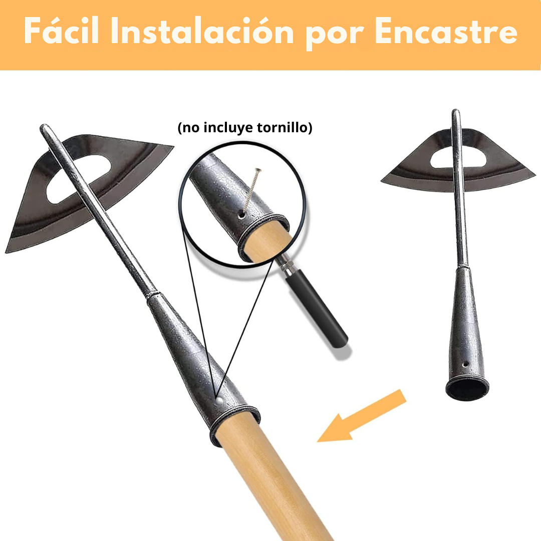 Azada Ergonómica Con Mango de Madera de Haya