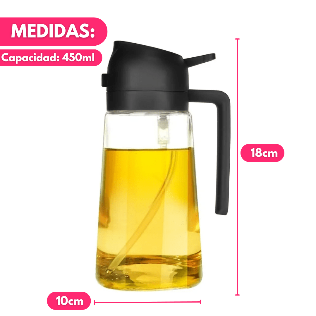 Rociador De Aceite 2 En 1 de Vidrio - Muy Moderna Uruguay