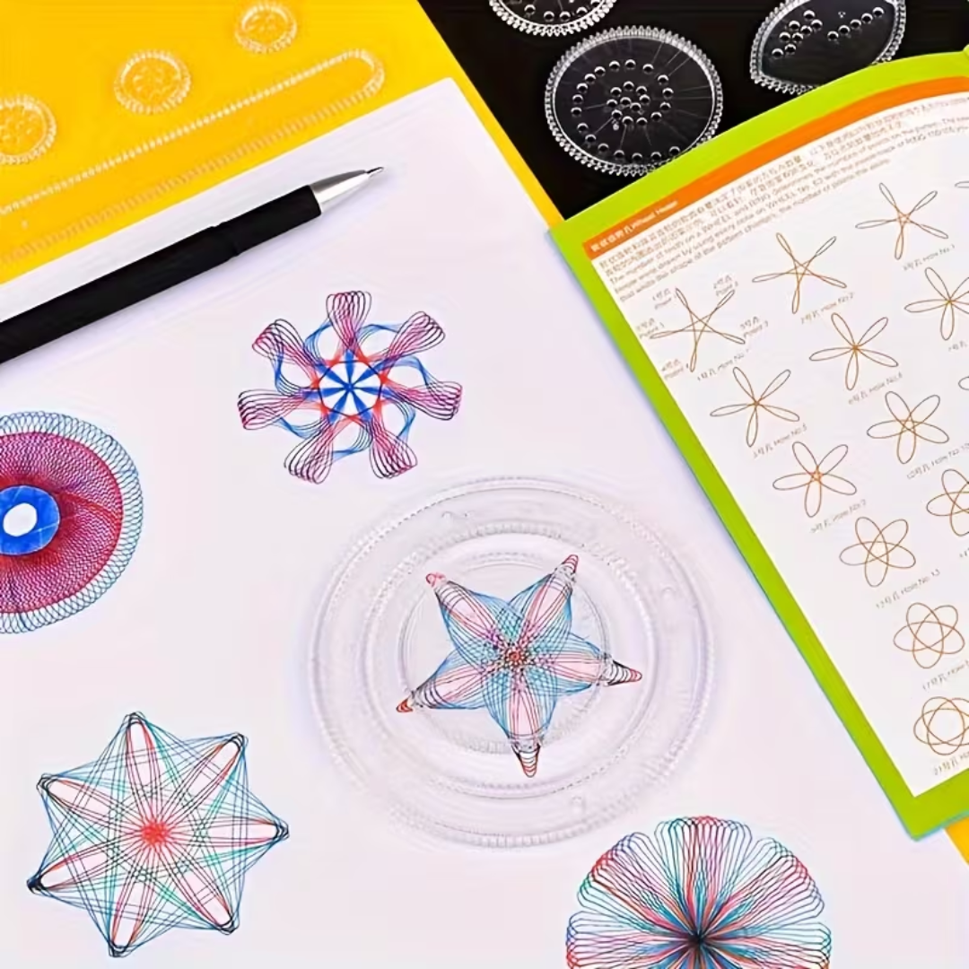 Kit Espirógrafo Completo: papel y lápices incluidos