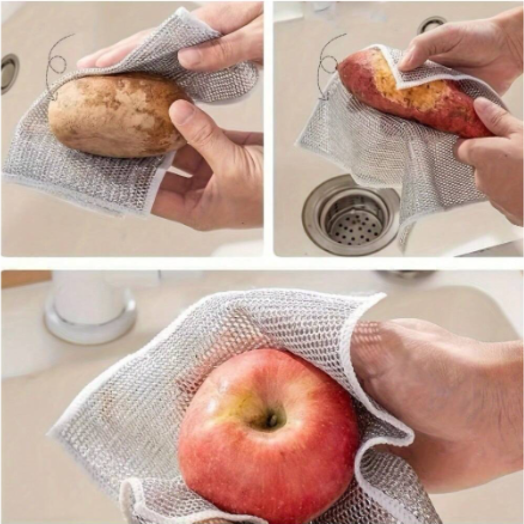 Set de 10 Paños de Aluminio Trenzado para Cocina