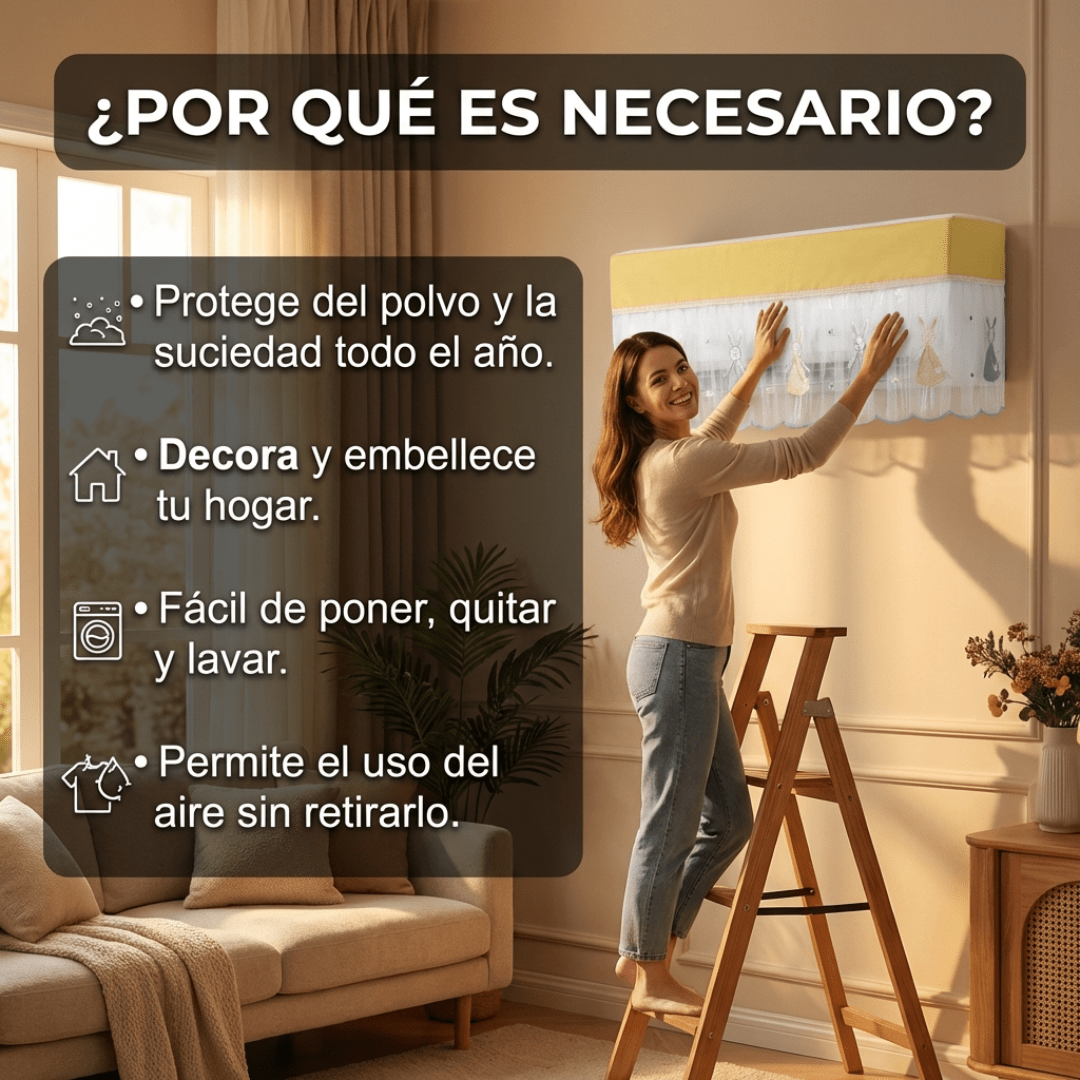 Cobertor Protector Para Aire Acondicionado Interior Lavable - Muy Moderna Uruguay
