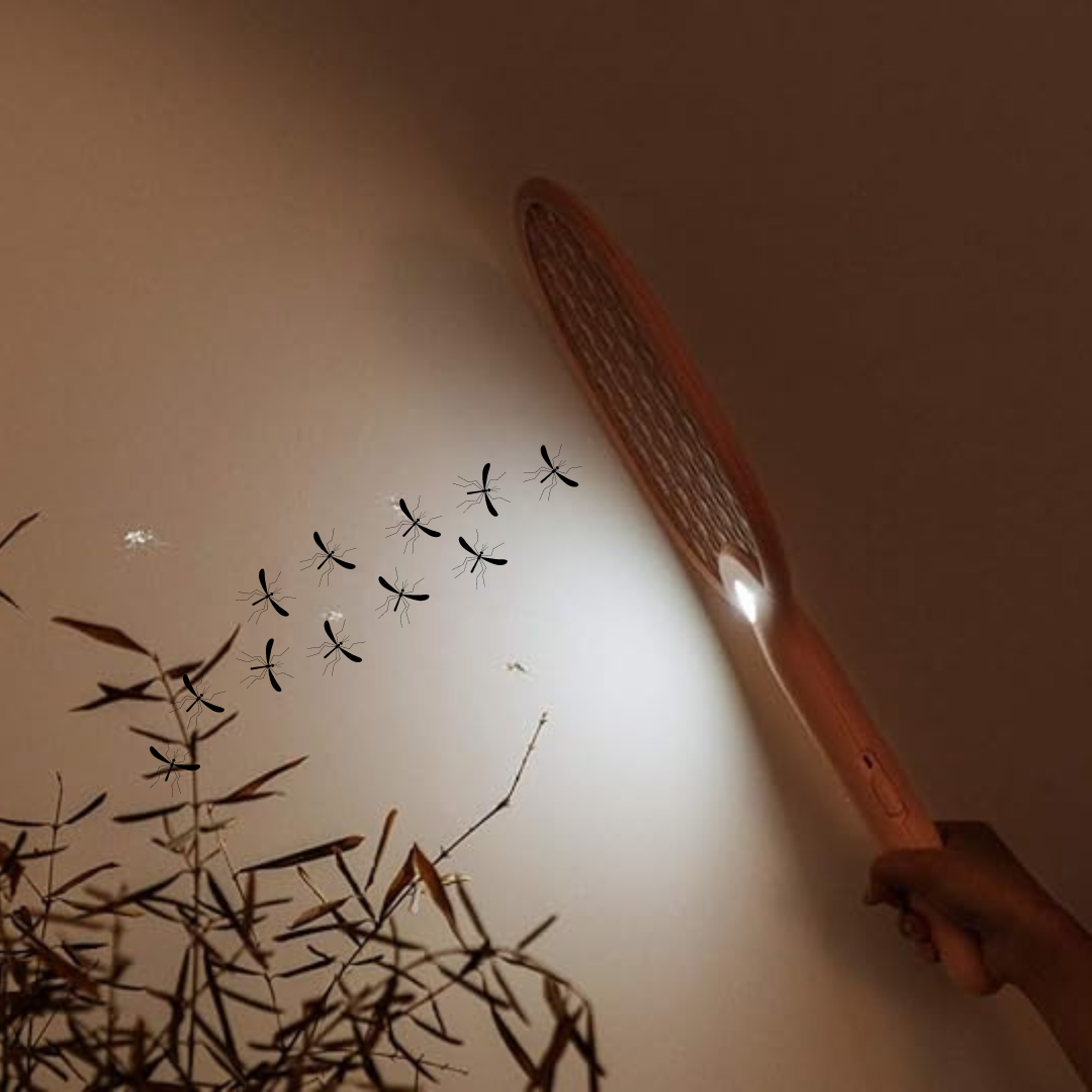 Raqueta Anti Mosquitos con Linterna