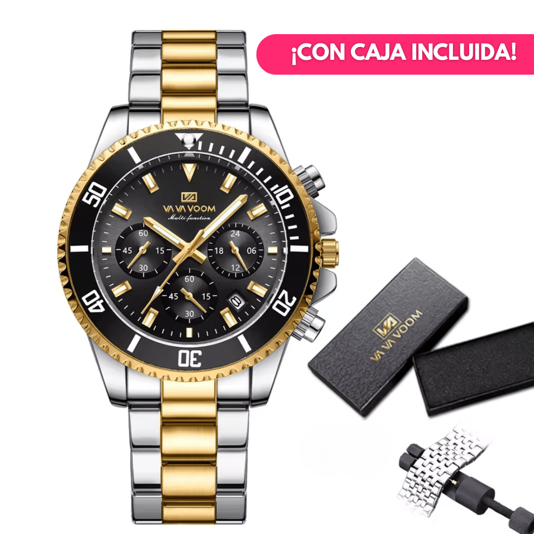 Reloj Olevs de Lujo Sumergible Fase Lunar Y Cronógrafo - Muy Moderna Uruguay