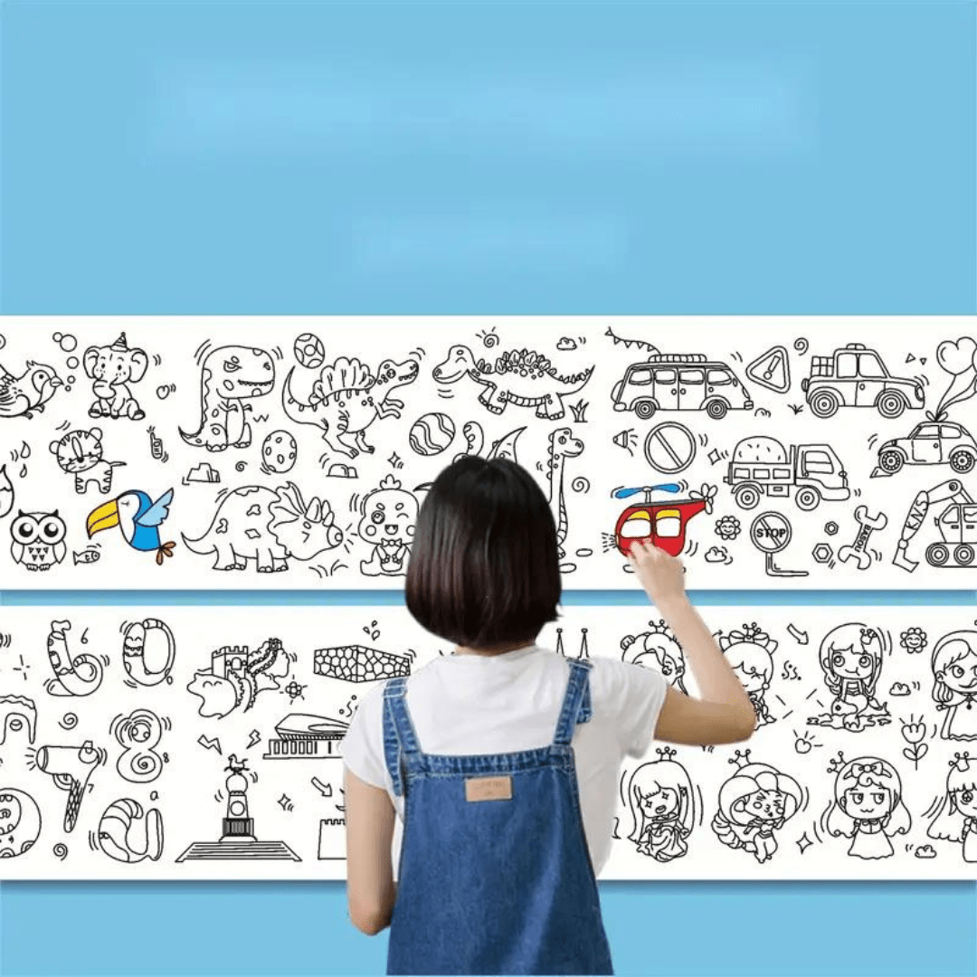 Rollo Gigante de Papel Para Colorear (10 Metros) - Muy Moderna Uruguay