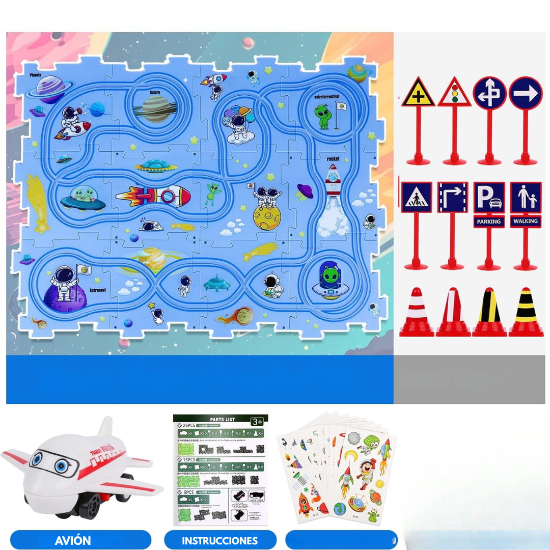 Pista De Carreras Gigante Puzzle Interactivo Educativo - Muy Moderna Uruguay