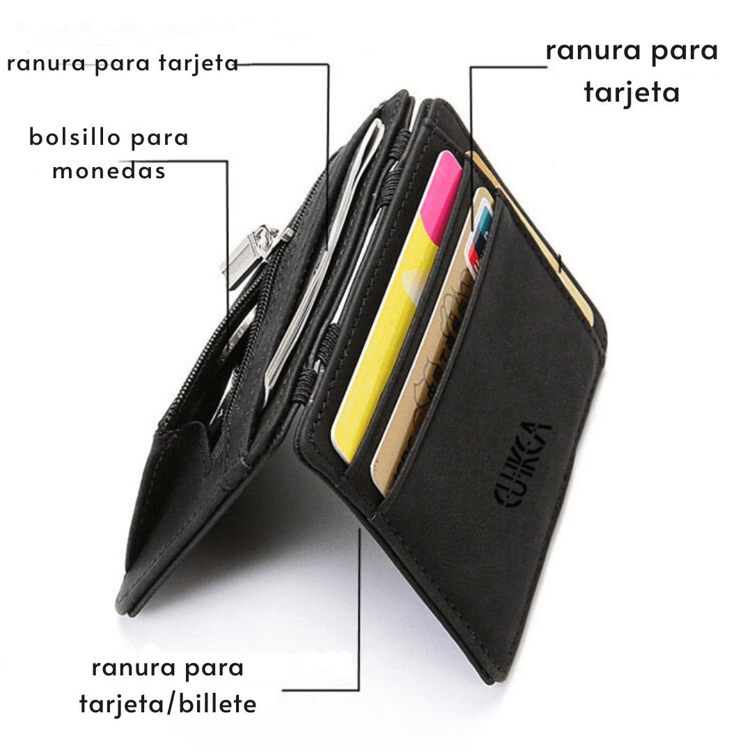 Billetera Mágica Plegable de Cuero PU - Muy Moderna Uruguay