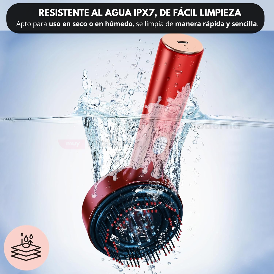 Peine Masajeador Para Cuidado Cuero Cabelludo con Luz Roja