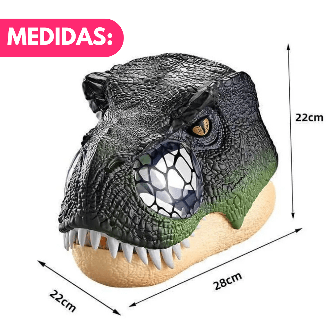 Mascara de Dinosaurio con Rugido Realista - Muy Moderna Uruguay