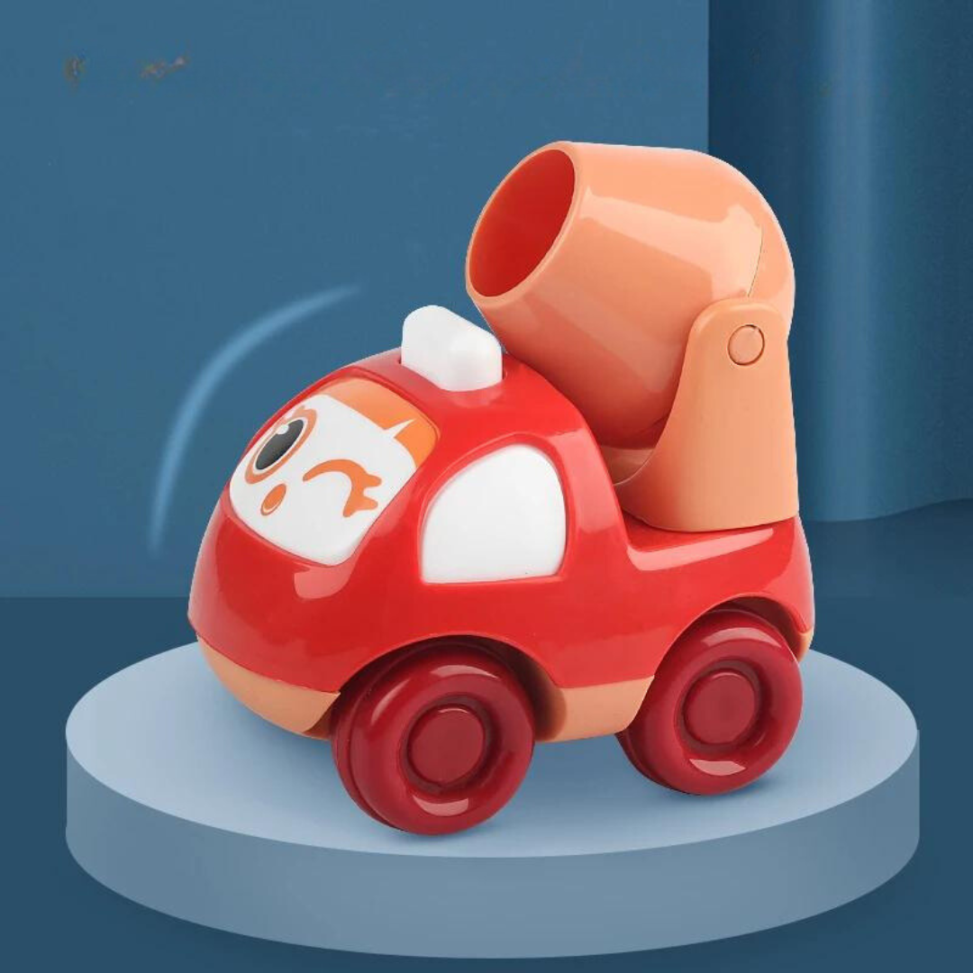 Set De 4 Autitos Animados A Fricción