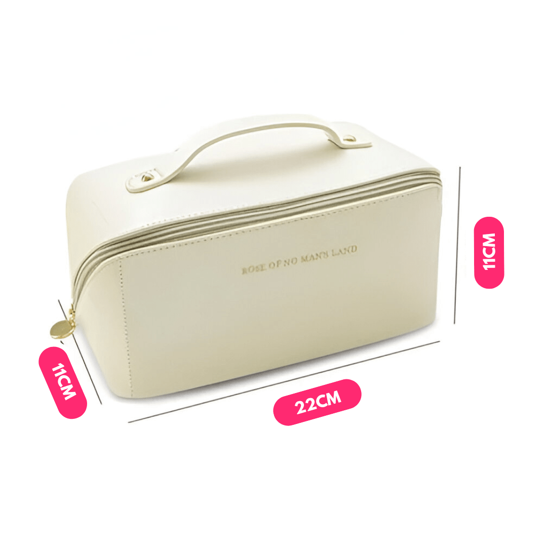 Neceser de Cuero Sintetico Con Varios Compartimentos - Muy Moderna Uruguay