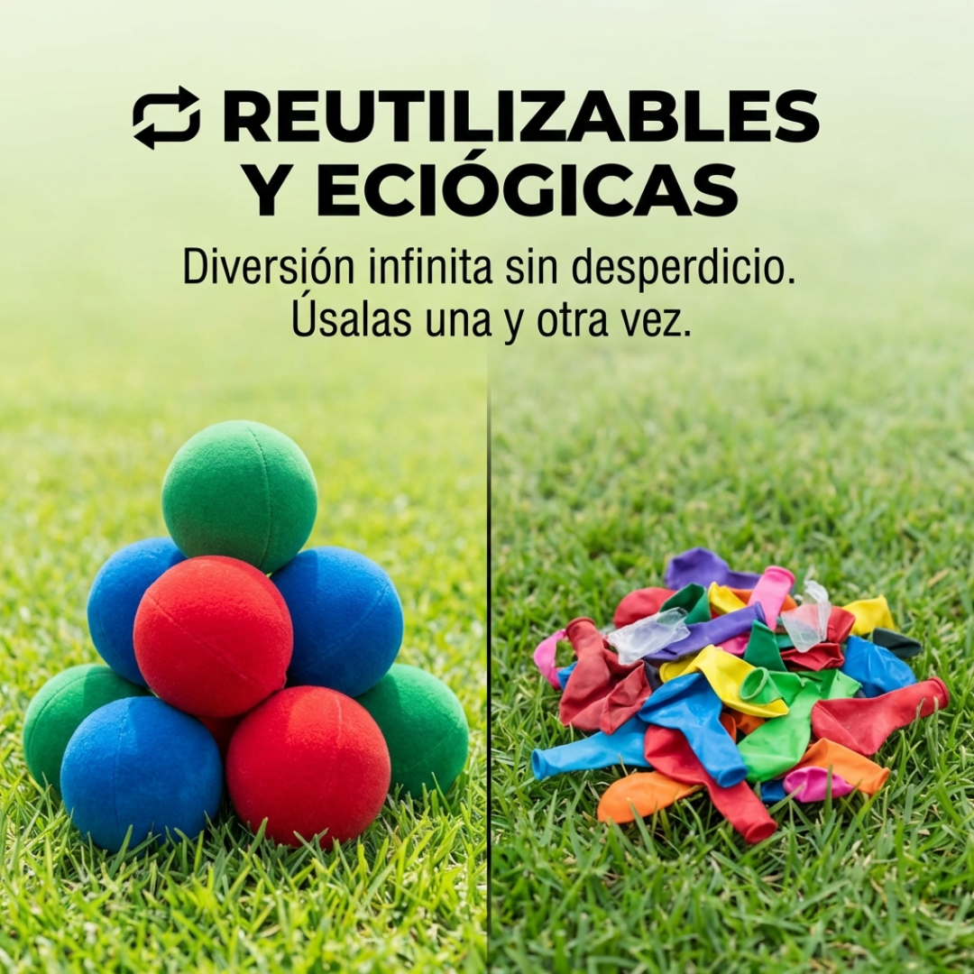 Pack de 30 Bombitas Esponja De Agua Reutilizables - Muy Moderna Uruguay