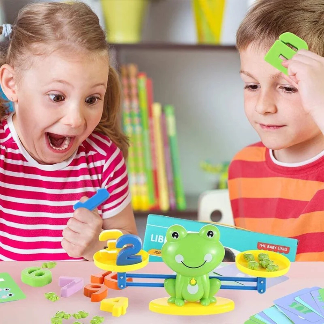 Juego Educativo Matemático De Balanza Rana Montessori - Muy Moderna Uruguay