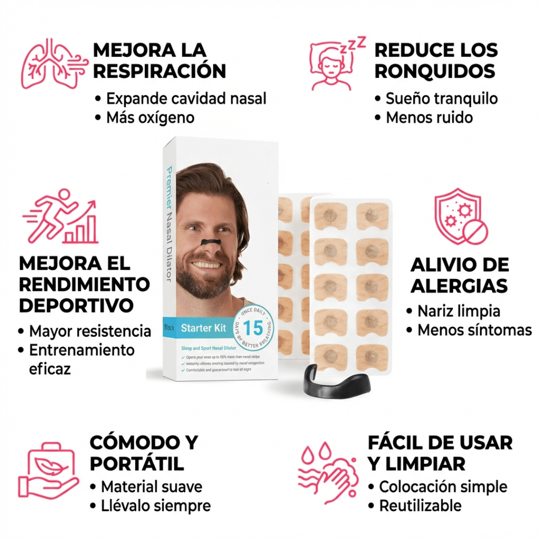 Kit Dilatador Nasal Antironquidos para Dormir - Muy Moderna Uruguay