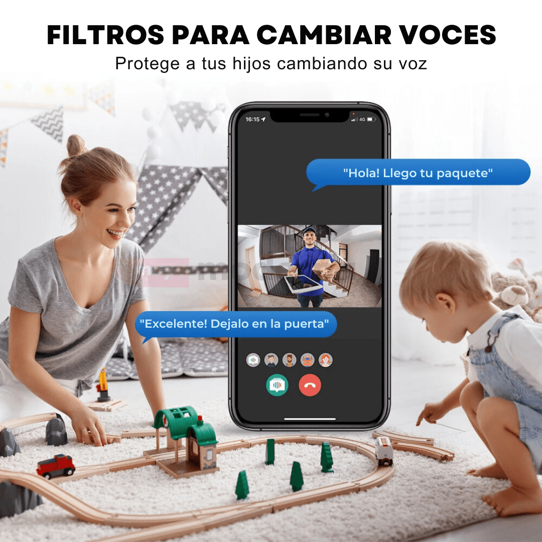 Timbre Con Cámara Y Micrófono Wifi Eléctrico Aplicación Tuya - Muy Moderna Uruguay