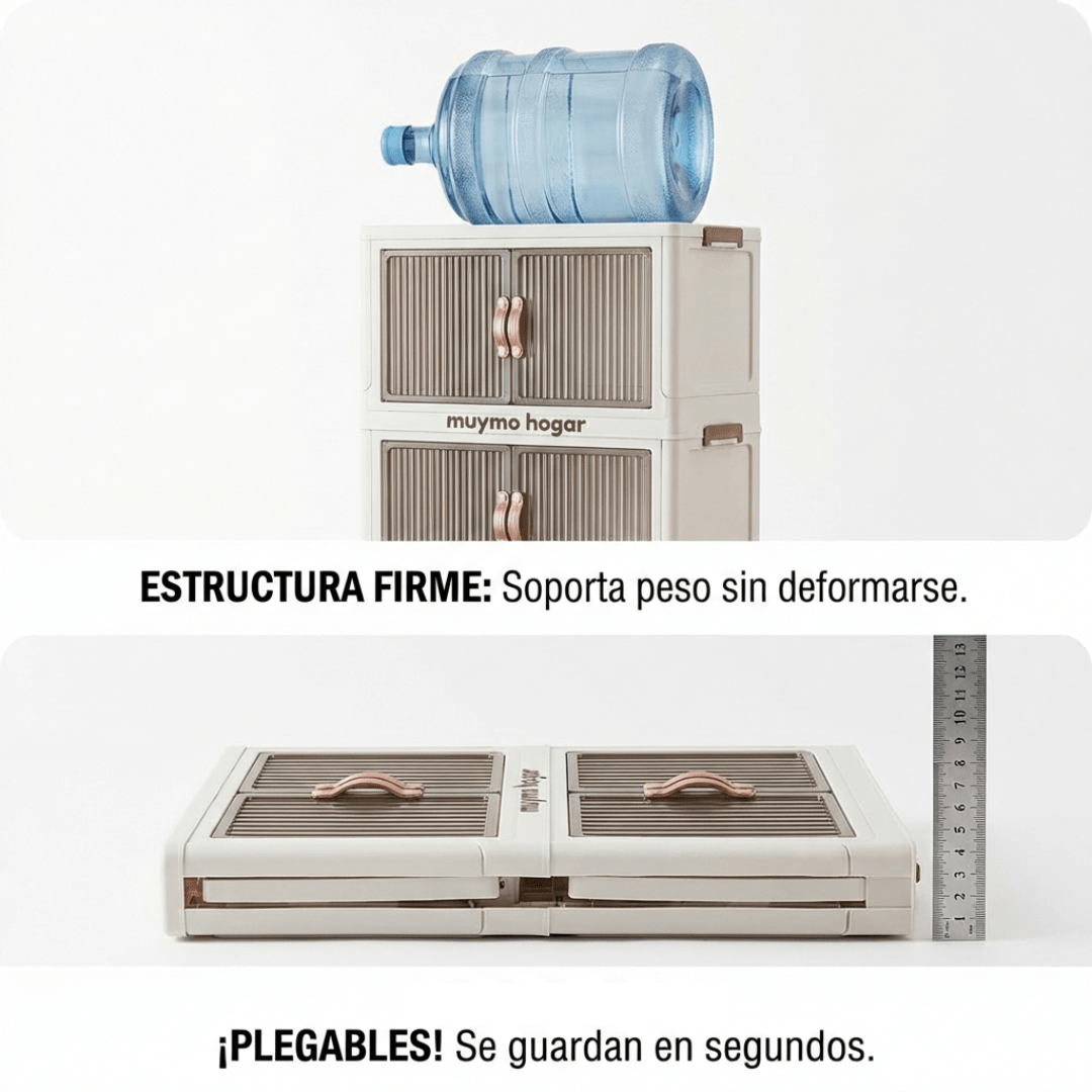 Set De 4 Cajas Organizadoras Apilables - Muymo Hogar - Muy Moderna Uruguay