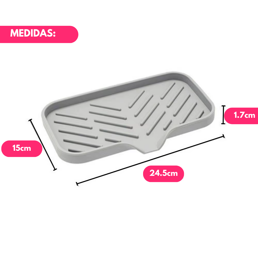 Bandeja de Silicona para Esponjas con Drenaje