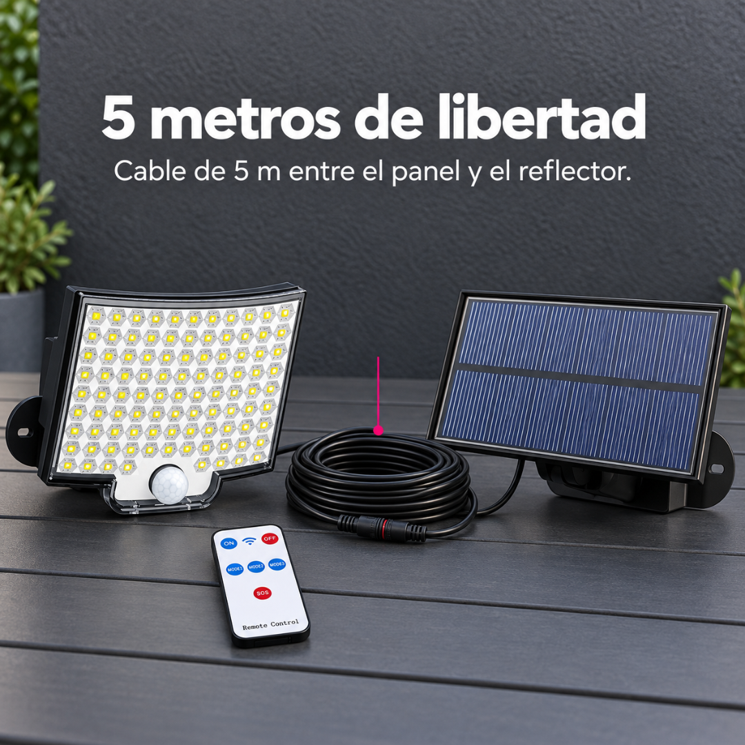 Reflector Solar 243 LED con Sensor de Movimiento ecoinnova