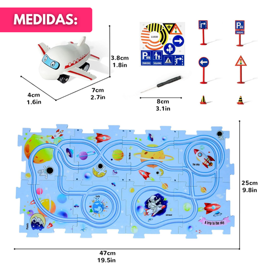 Pista De Carreras Gigante Puzzle Interactivo Educativo - Muy Moderna Uruguay