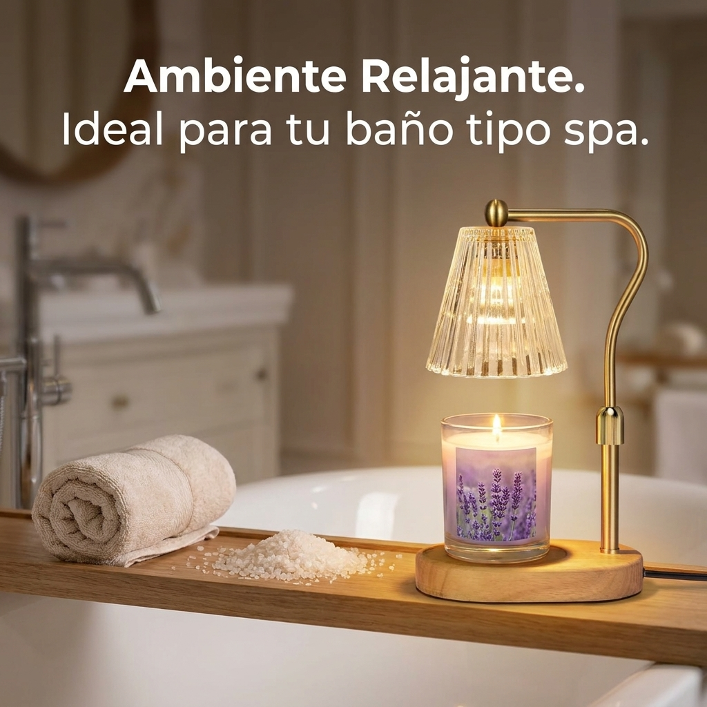 Lámpara Calentadora Velas Regulable Sin Llama Temporizador