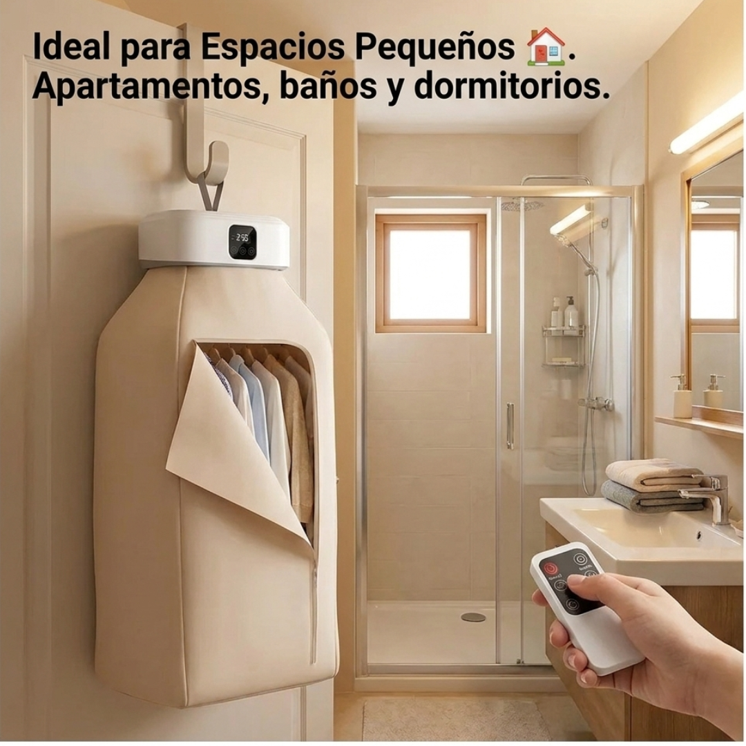 Secador de Ropa Portátil Colgante 600W con Control Remoto