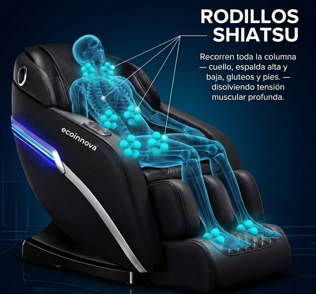 Sillón Masajeador de Lujo Ecoinnova - Masaje de Cuerpo Completo - Muy Moderna Uruguay