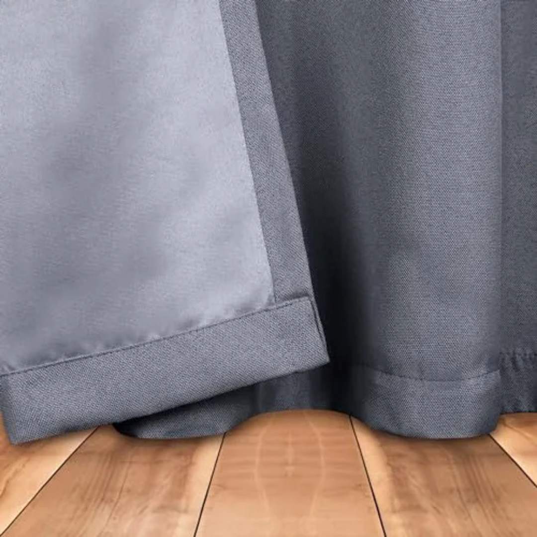 Cortina Blackout 100% En 2 Paños De 140x220cm Textura Lino