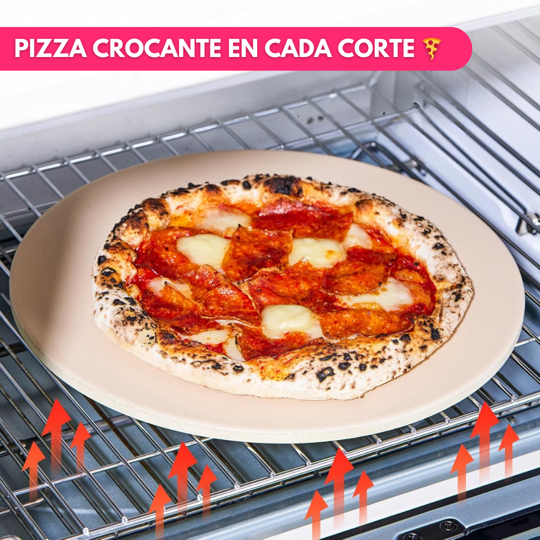 Set de Piedra Refractaria para Pizza con Pala y Cortador - Muy Moderna Uruguay