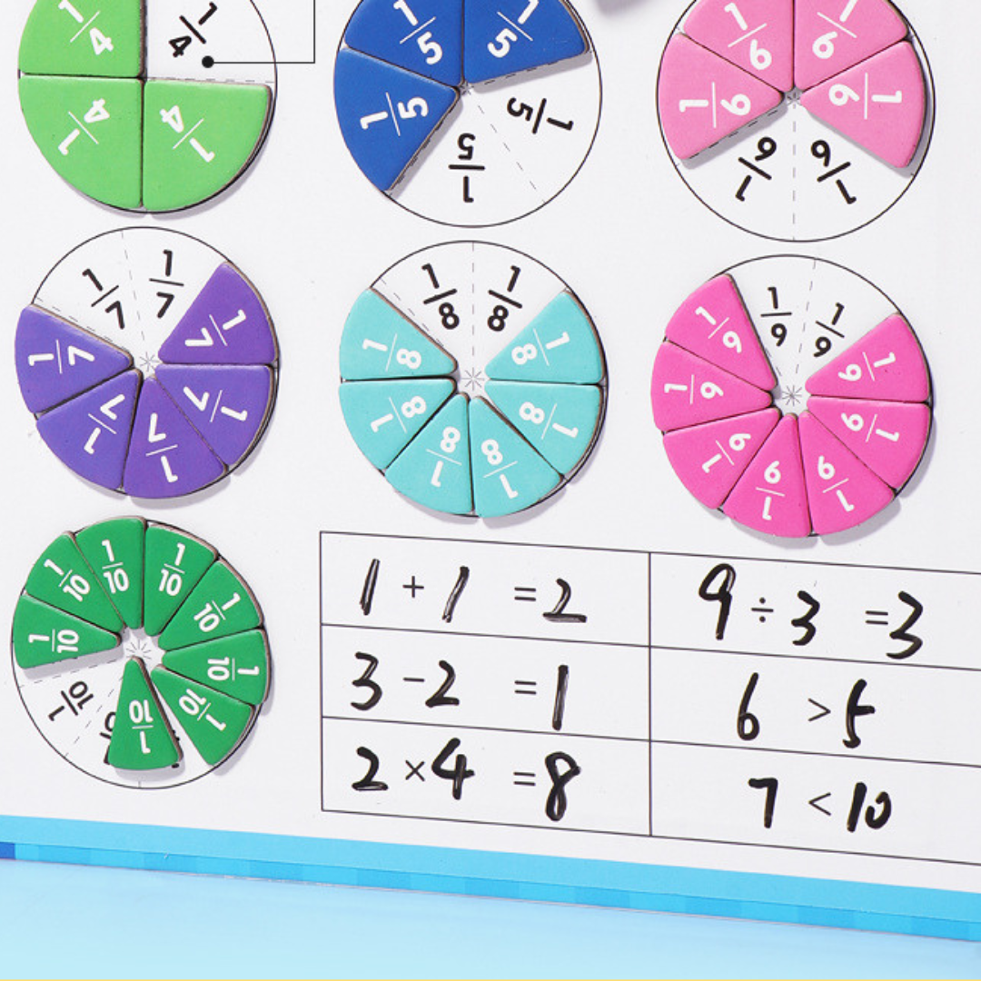 Libro Magnético De Aprendizaje De Fracciones Matemáticas
