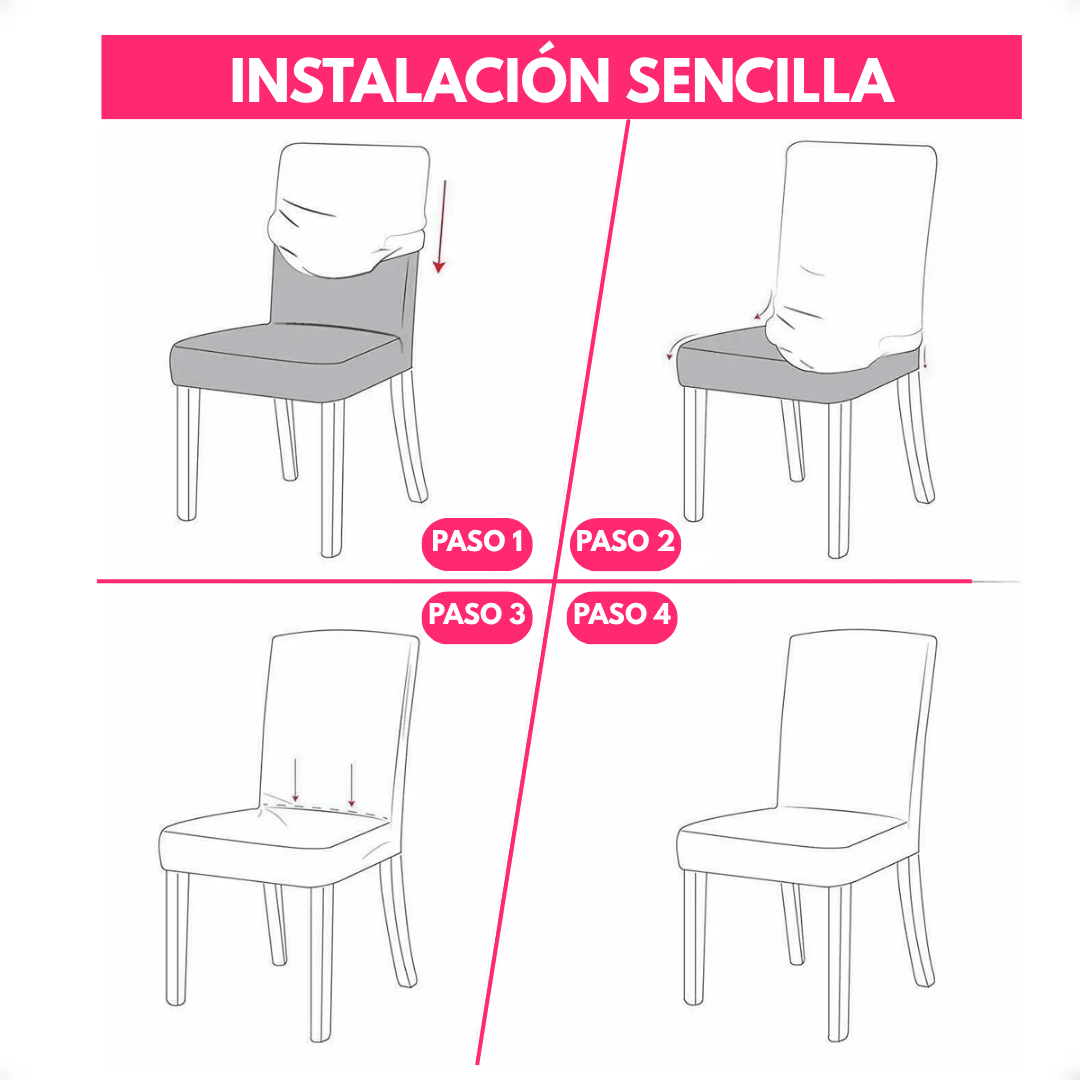 Funda Elástica Protectora de Sillas - Muy Moderna Uruguay