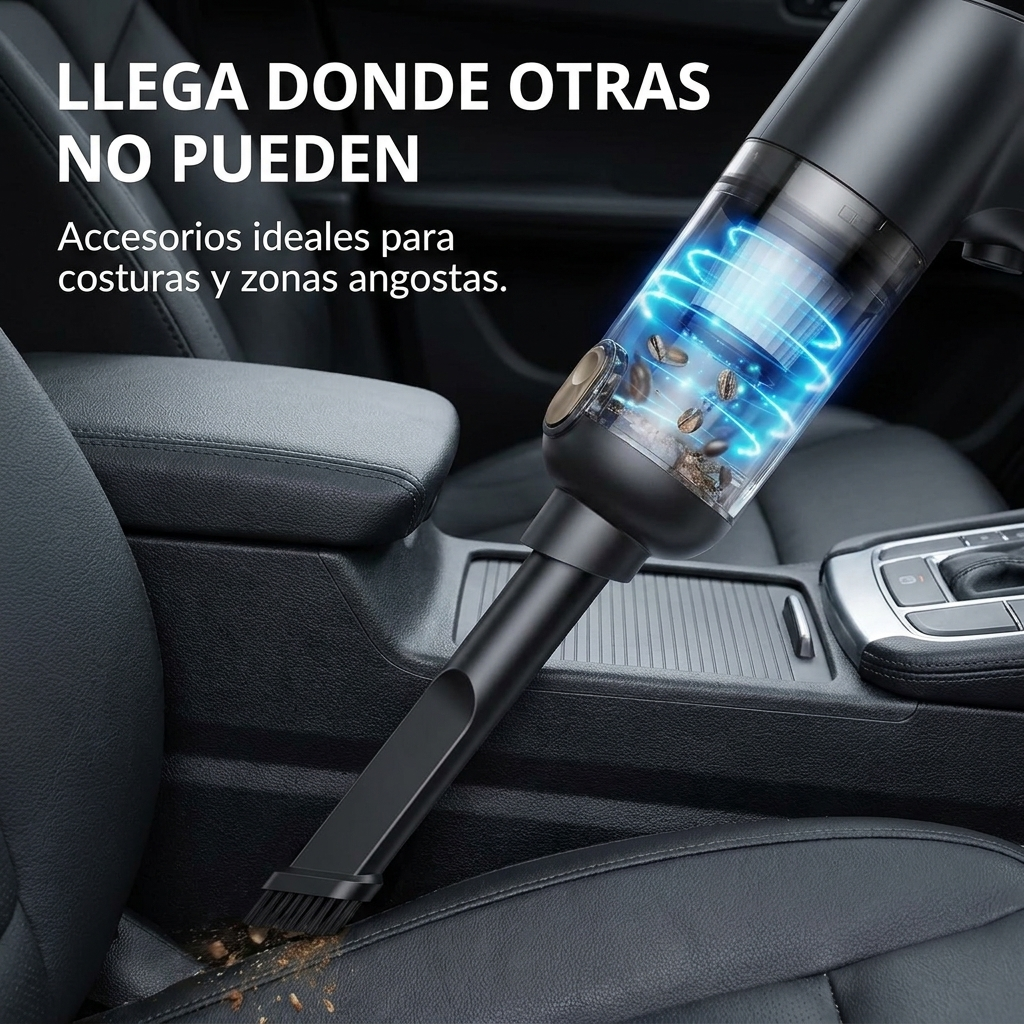 Aspiradora Inalámbrica Portátil Auto 120W Recargable