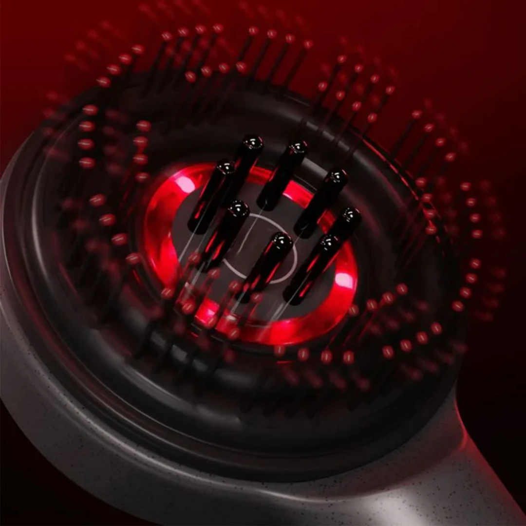 Peine Masajeador Para Cuidado Cuero Cabelludo con Luz Roja