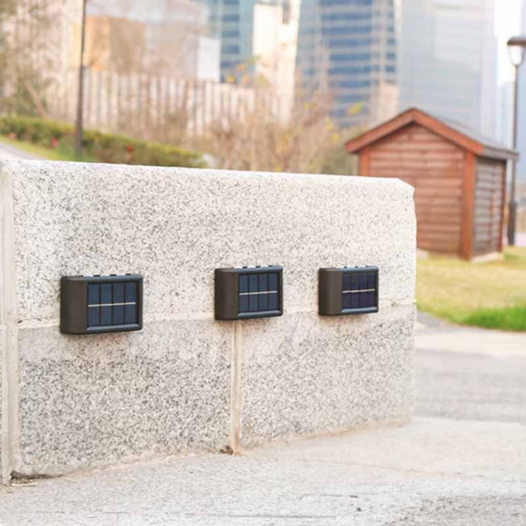 Focos Solar Bidireccional de Pared Exterior Pack x2