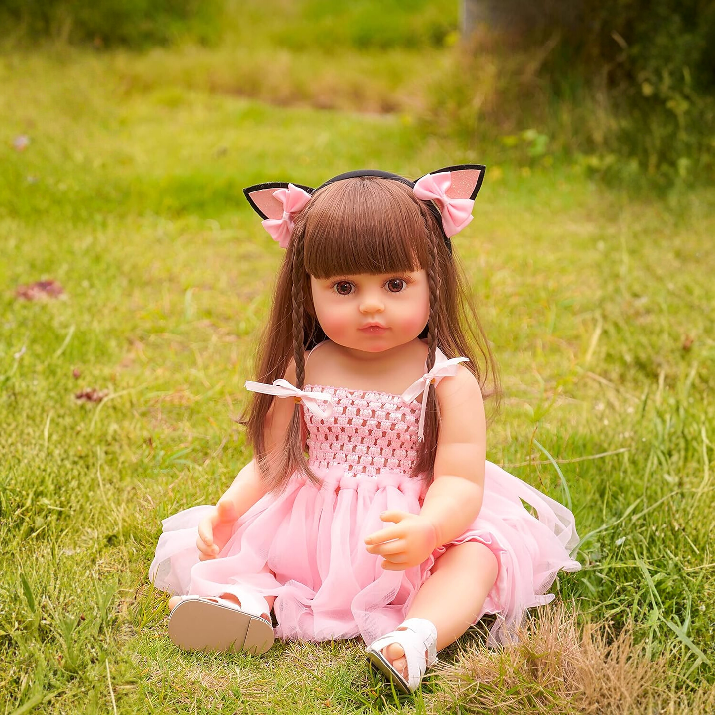 Muñeca Reborn Realista 55cm Con Peluche Juguete Infantil