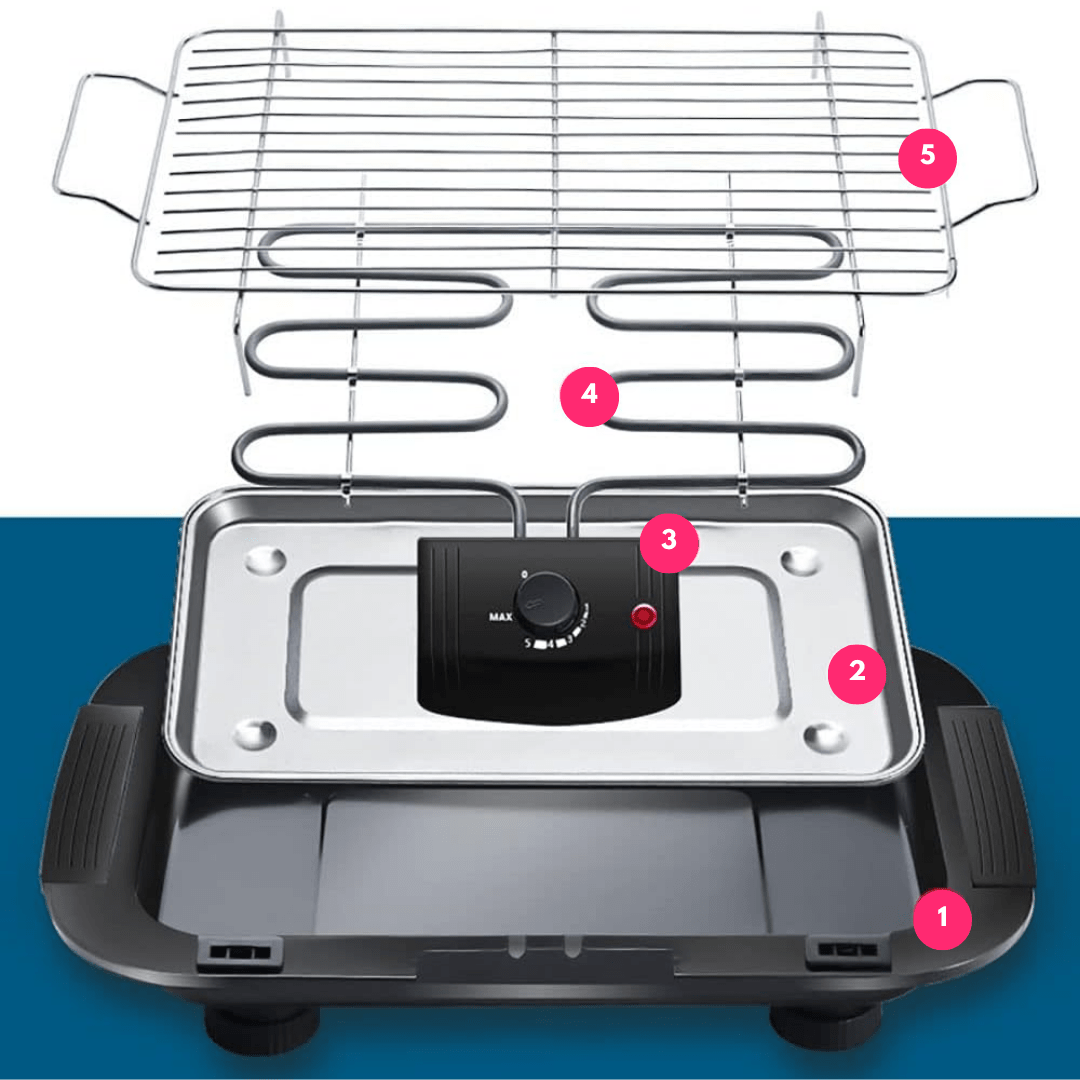 Parrilla Eléctrica Barbacoa sin Humo Interior Exterior - Muy Moderna Uruguay