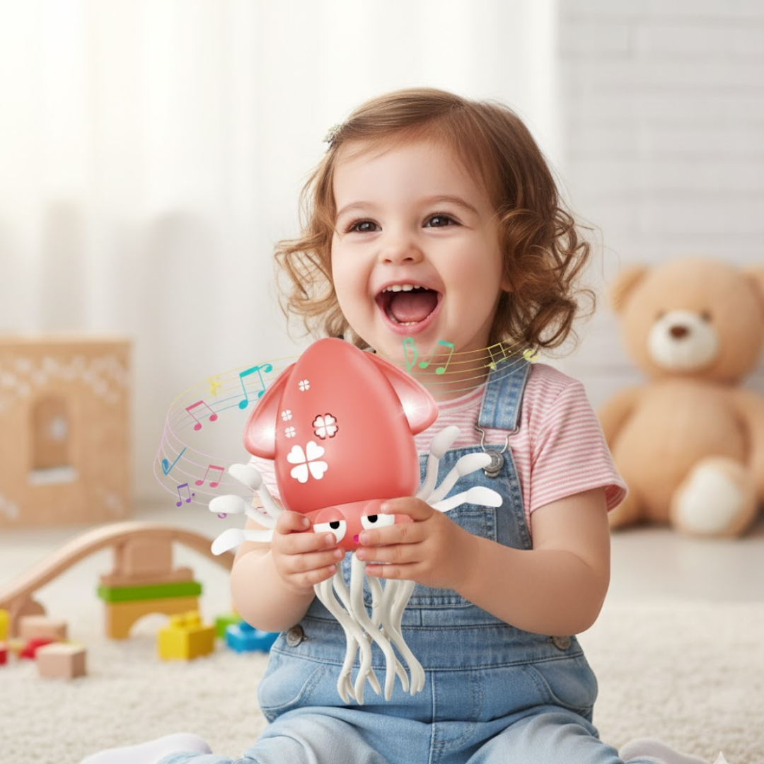 Pulpo Bailarín Eléctrico Recargable Juguete Musical Para Bebés