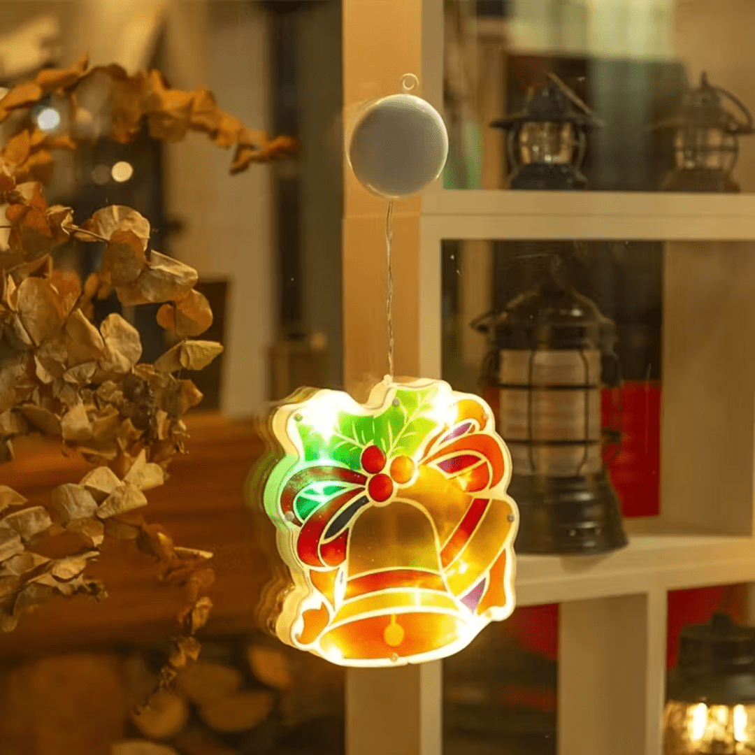 Set 3 Adornos Navideños de Ventana con Luz LED - Muy Moderna Uruguay