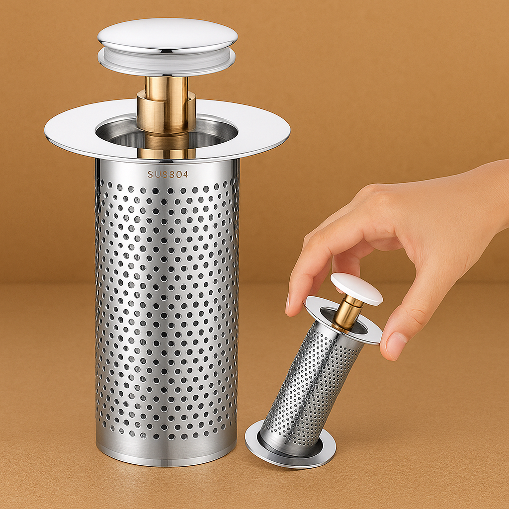 Tapón Cilíndrico Recolector con Filtro para Pileta