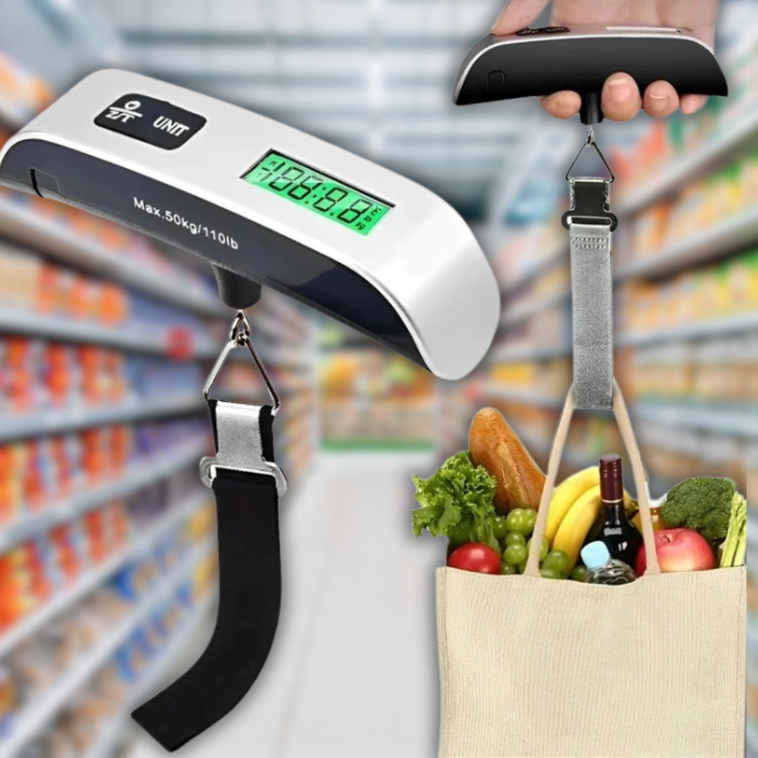 Balanza Digital De Colgar Portátil Para Equipaje 50kg - Muy Moderna Uruguay
