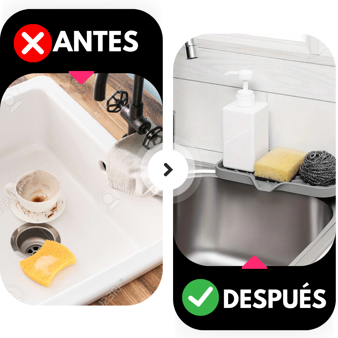 Bandeja de Silicona para Esponjas con Drenaje