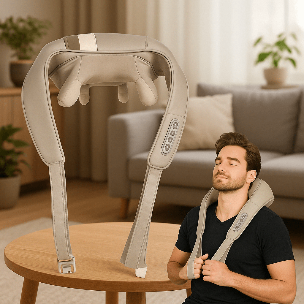 Masajeador 6D para Cuello y Hombros Recargable - Muy Moderna Uruguay