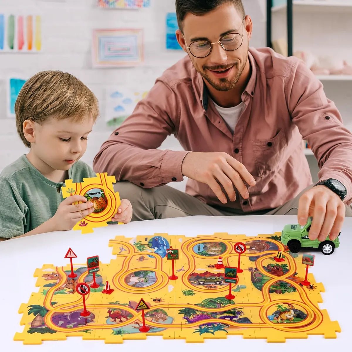 Pista De Carreras Gigante Puzzle Interactivo Educativo - Muy Moderna Uruguay