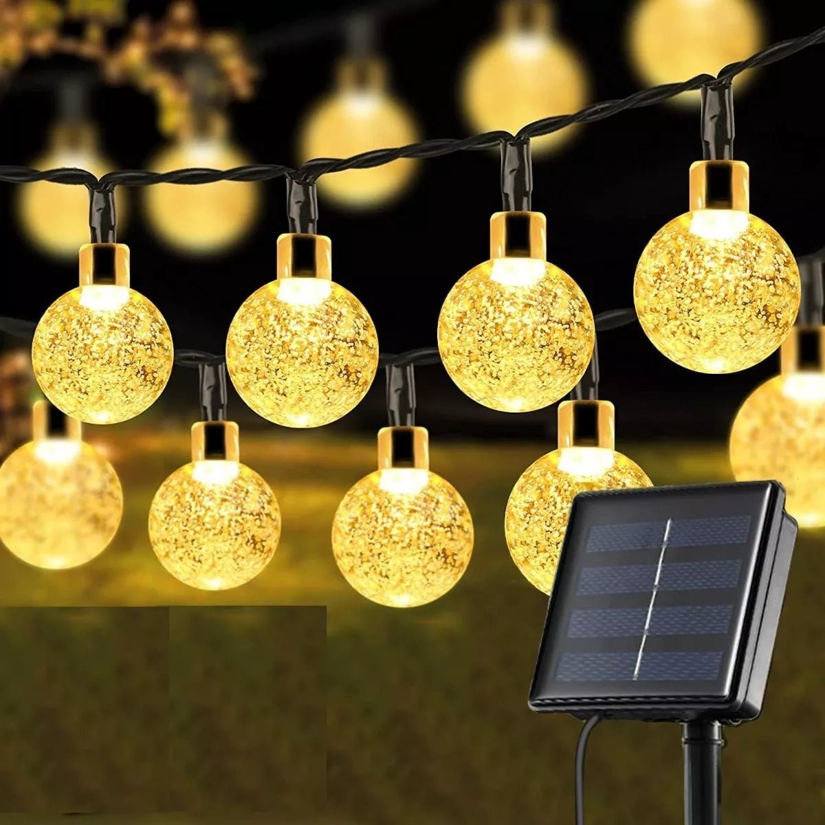 Guirnalda Solar Bolitas Led De Para Jardin Exterior 5 Metros Calidas - Muy Moderna Uruguay